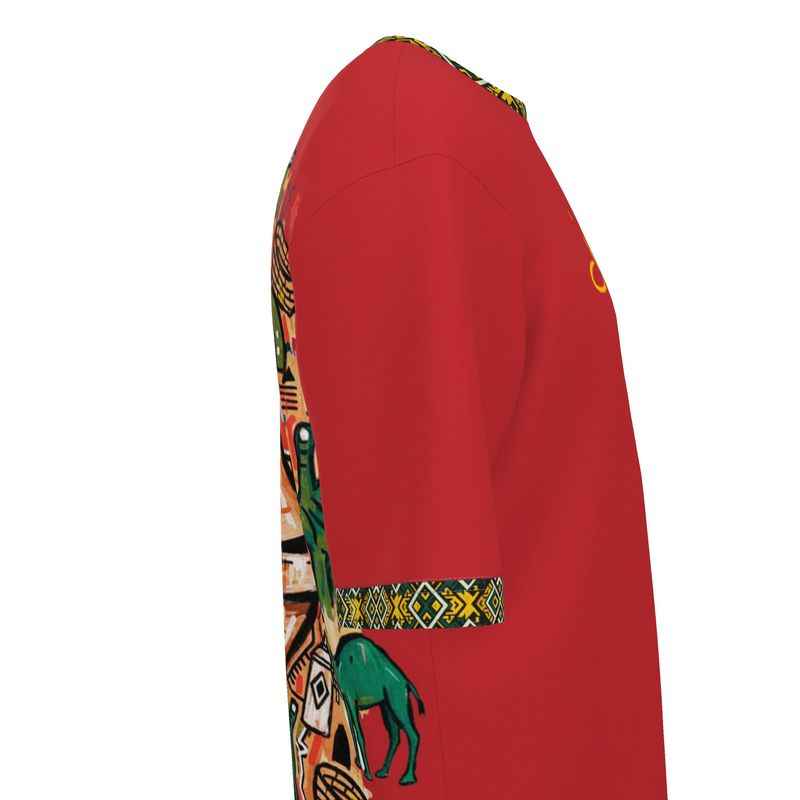 ICSS26 "Koun f chkel" Men’s Oversized Shirts (Red)