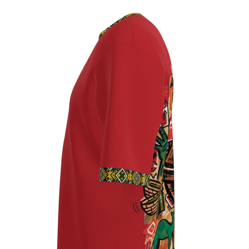 ICSS26 "Koun f chkel" Men’s Oversized Shirts (Red)