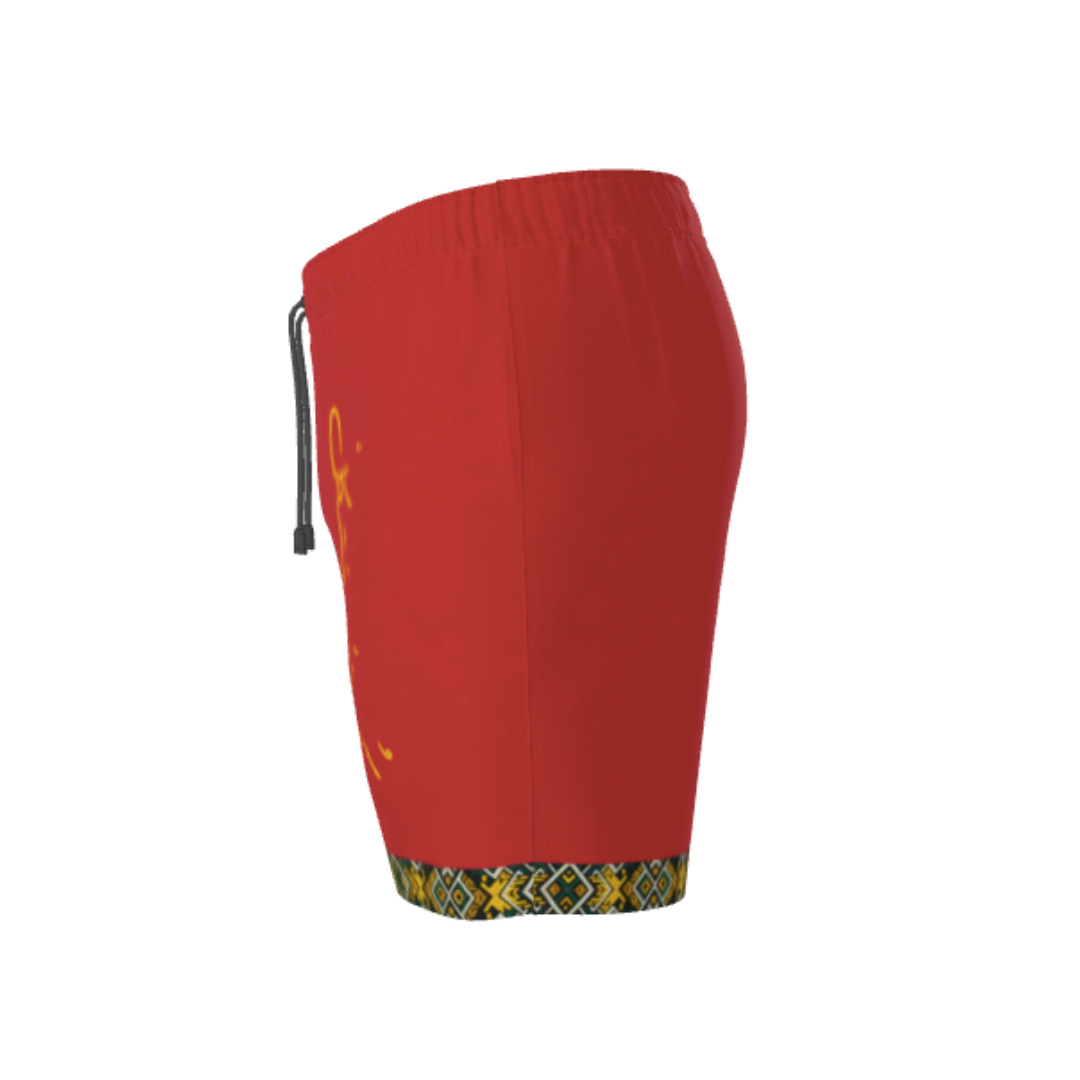 ICSS26 "Koun f chkel" Men’s Oversized Shorts (Royal Red)